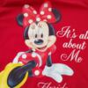 Disney Rozmiar M Kolor Czerwony Crew Neck T-Shirt Krótki rękaw Materiał Bawełna 100%