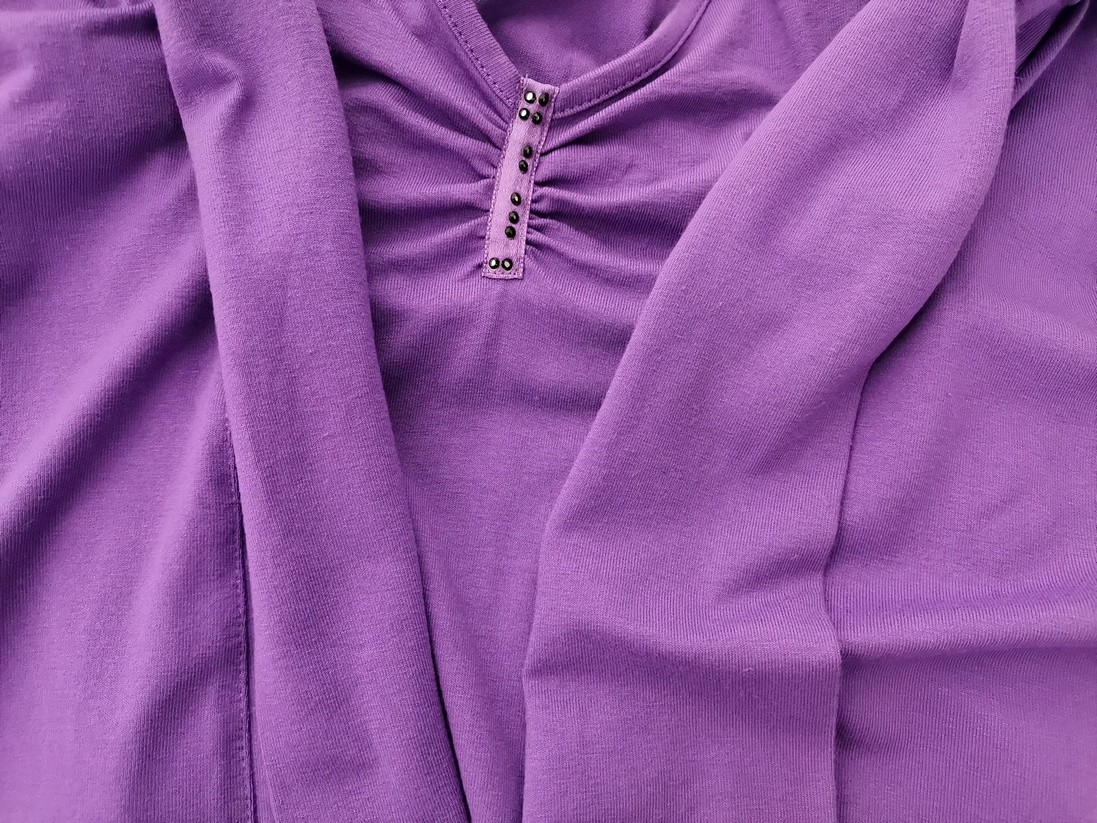 IMG_20221223_084549.jpg Gerry weber Rozmiar 46/48 Kolor Fioletowy W serek Bluzka Rękaw 3/4