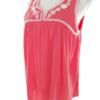 Laura ashley Rozmiar 12 (38) Kolor Różowy Split Crew Neck Bluzka Bezrękawnik Materiał Bawełna 100%