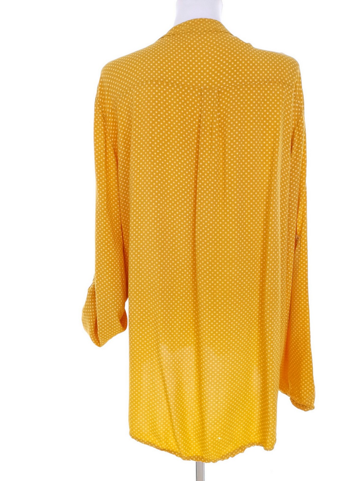 IMG_20221227_124515.jpg massimo Rozmiar XL Kolor Żółty Romby Split Crew Neck Tunika Popover Bluzka Długi rękaw Materiał Wiskoza 100%