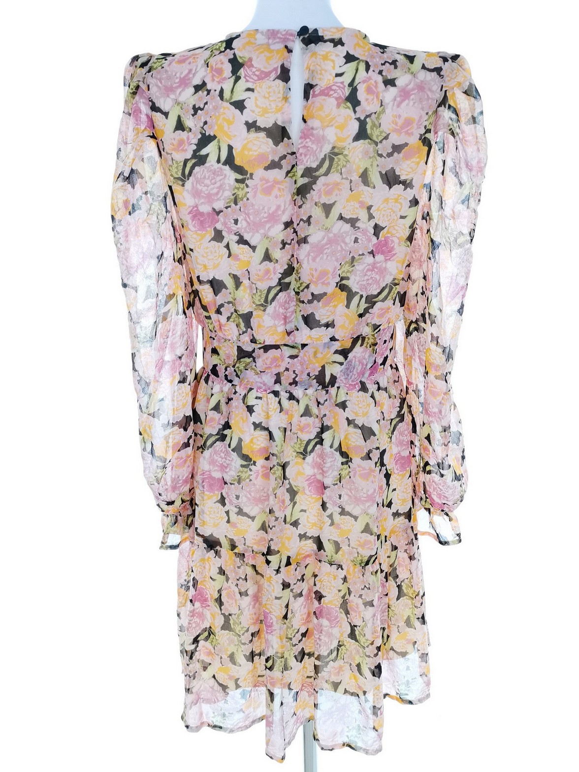 IMG_20230102_104717.jpg Vero moda Rozmiar M Kolor Różowy Okrągły dekolt Sukienka Sheath Długi rękaw Do Kolan