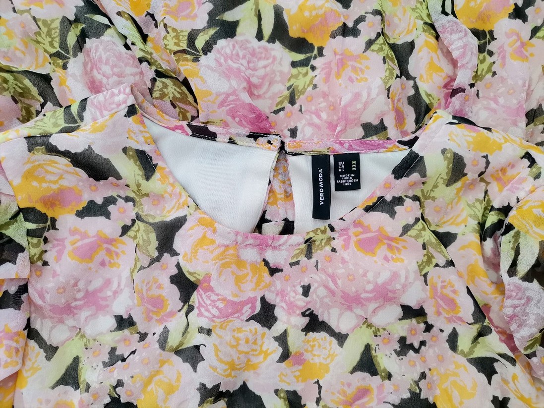IMG_20230102_104736.jpg Vero moda Rozmiar M Kolor Różowy Okrągły dekolt Sukienka Sheath Długi rękaw Do Kolan