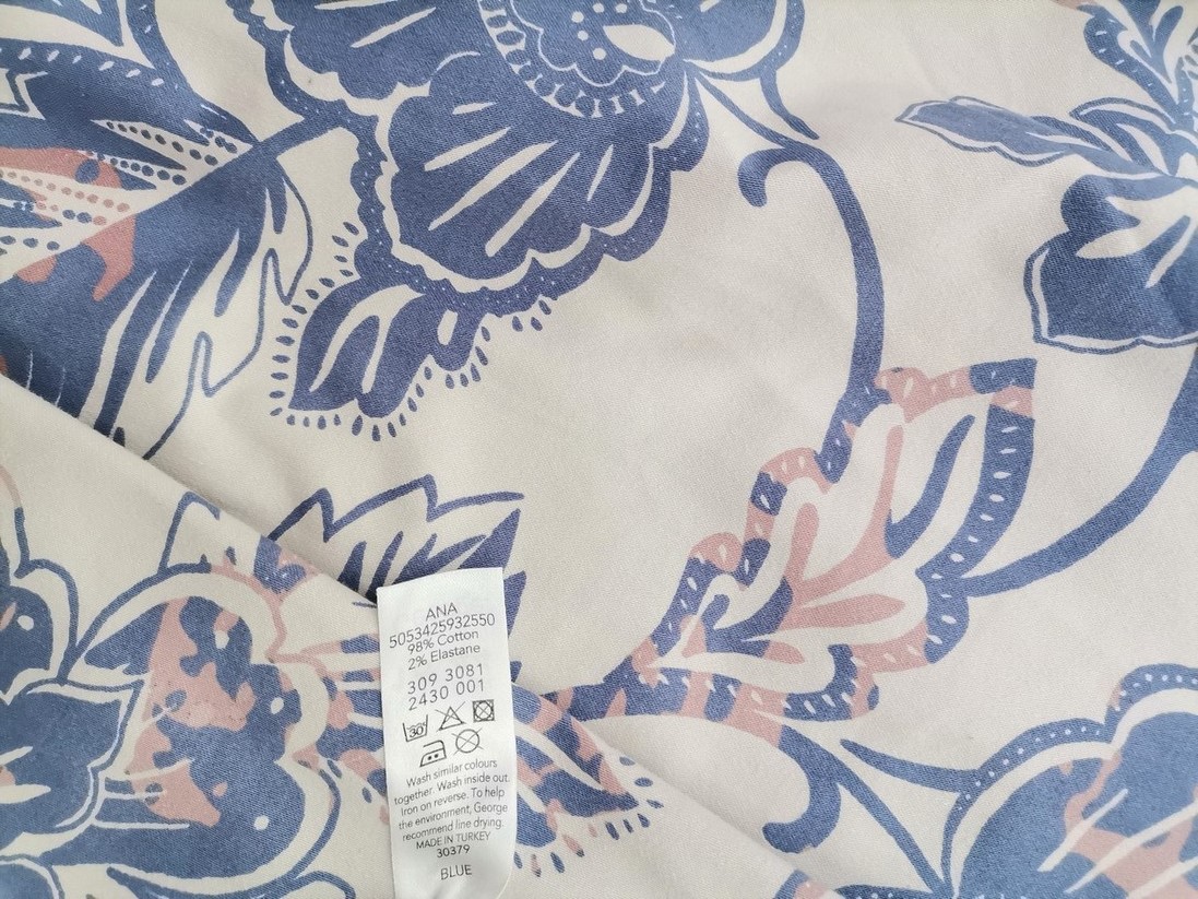 IMG_20230103_113743.jpg Moda at George Rozmiar 16 (44) Kolor Beżowy W łódkę Sukienka Prostokątna Krótki rękaw Midi Materiał Bawełna