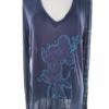 DESIGUAL Rozmiar XL Kolor Granatowy W serek Tunika Bluzka Długi rękaw Materiał Wiskoza 100%