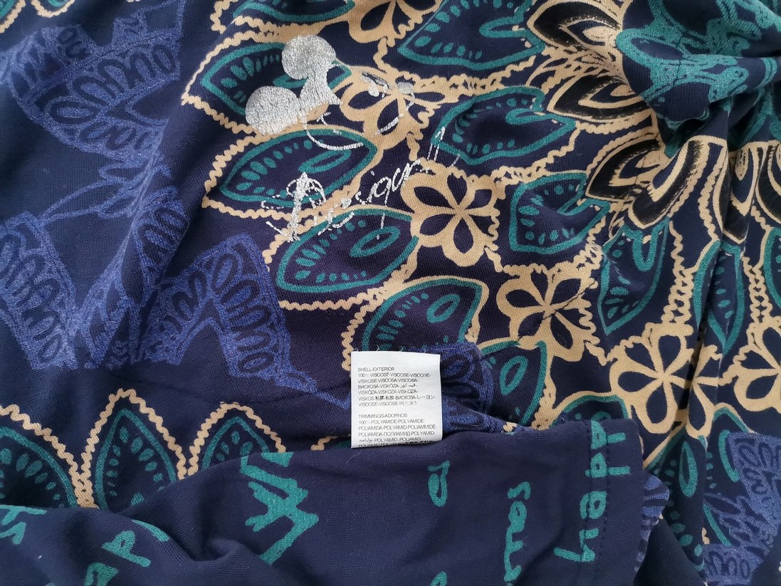 IMG_20230103_131524.jpg DESIGUAL Rozmiar XL Kolor Granatowy W serek Tunika Bluzka Długi rękaw Materiał Wiskoza 100%