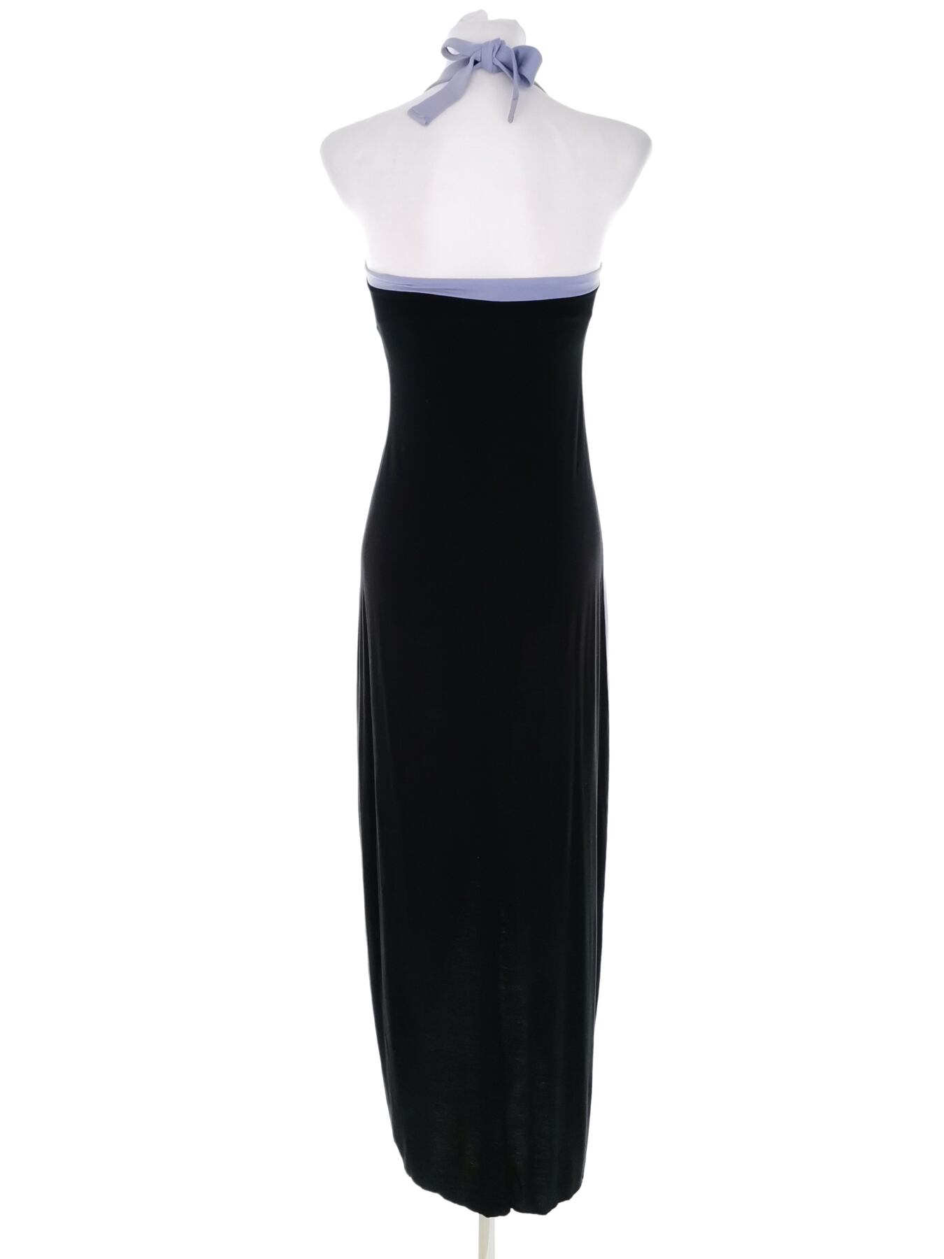 IMG_20230103_132149.jpg BENETTON. UNDERCOLORS Rozmiar XS Kolor Fioletowy Halter Sukienka Maxi Bezrękawnik Długa Materiał Wiskoza