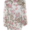 Monsoon Rozmiar M Kolor Szary Keyhole Crew Neck Bluzka Rękaw 3/4 Materiał Wiskoza 100%