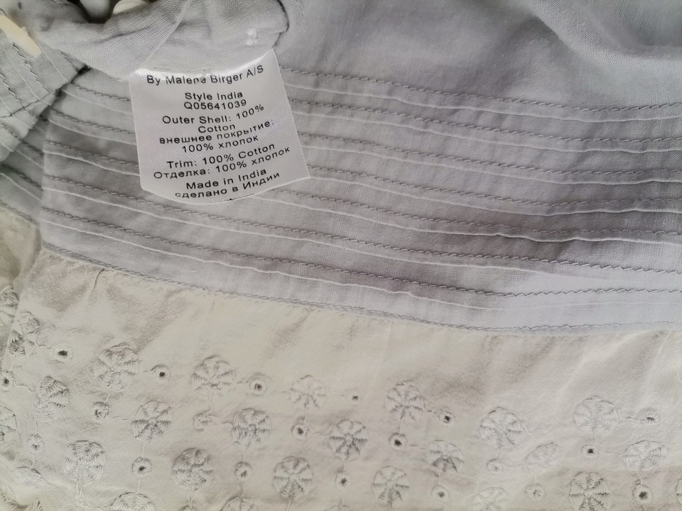 IMG_20230113_123011.jpg BY MALENE BIRGER Rozmiar 36 Kolor Szary Dekolt U Bluzka Peplum Rękaw 3/4 Materiał Bawełna 100%