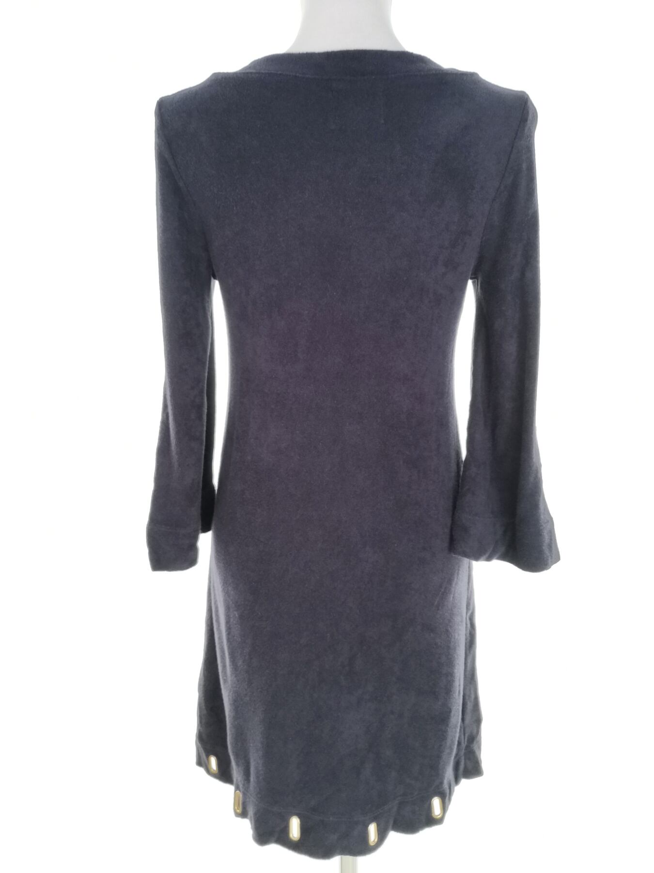 IMG_20230113_134001.jpg Juicy couture Rozmiar S Kolor Granatowy Keyhole Crew Neck Sukienka Sweterkowa Rękaw 3/4 Do Kolan Materiał Bawełna