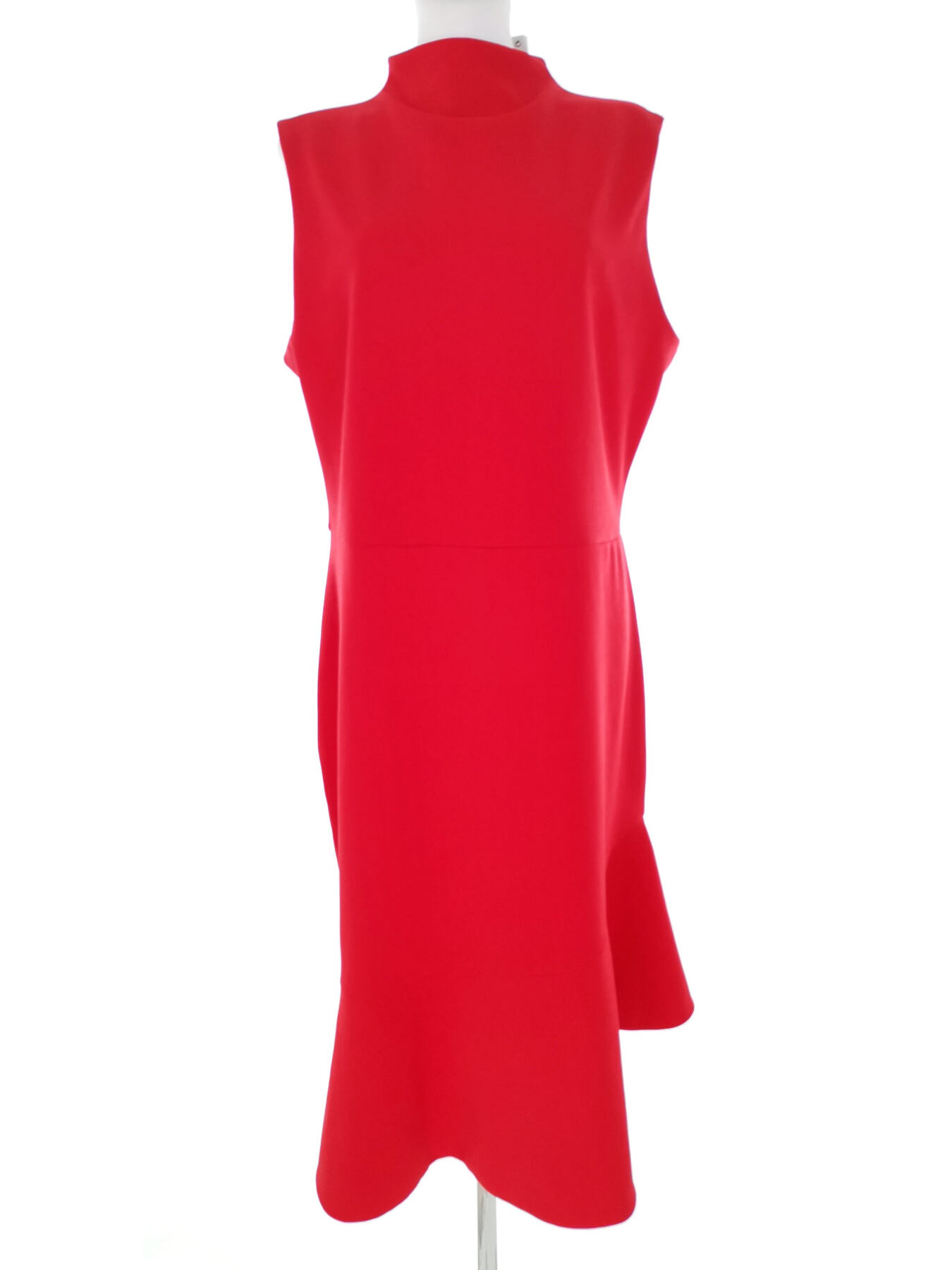 Next Rozmiar 16 (44) Kolor Czerwony Pół golf Sukienka Ołówkowa Bezrękawnik Midi
