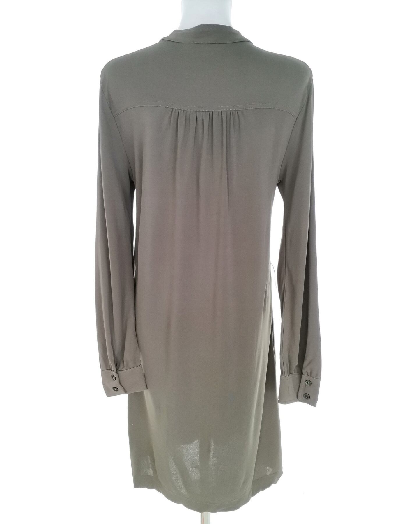 IMG_20230119_113021.jpg Filippa k Rozmiar XS Kolor Khaki Crew Neck Sukienka Prostokątna Długi rękaw Do Kolan