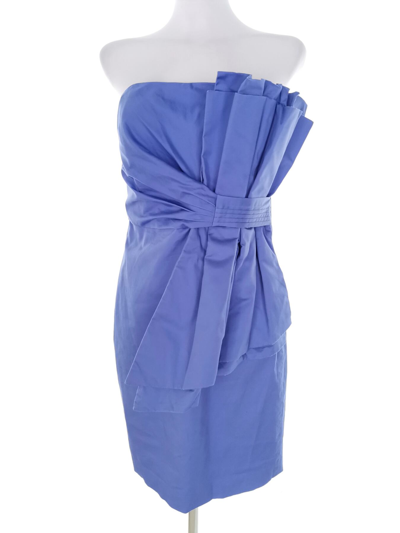 Ted Baker Rozmiar 2 (38) Kolor Niebieski Odkryte Ramiona Suknia Balowa Sukienka Wieczorowa Bezrękawnik Do Kolan Materiał Bawełna