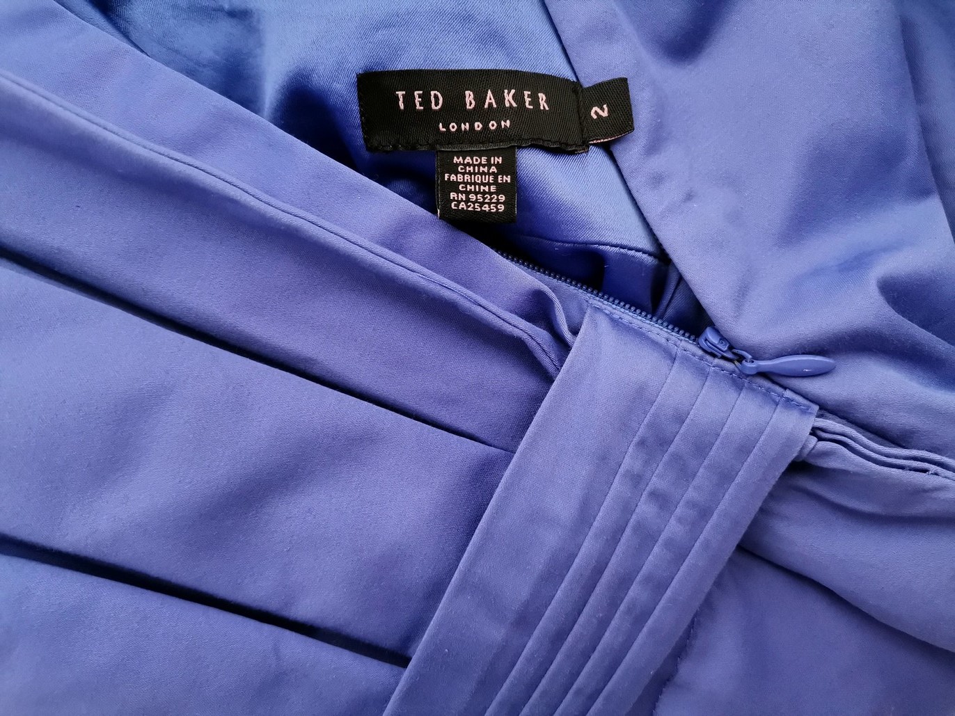 IMG_20230120_141949.jpg Ted Baker Rozmiar 2 (38) Kolor Niebieski Odkryte Ramiona Suknia Balowa Sukienka Wieczorowa Bezrękawnik Do Kolan Materiał Bawełna