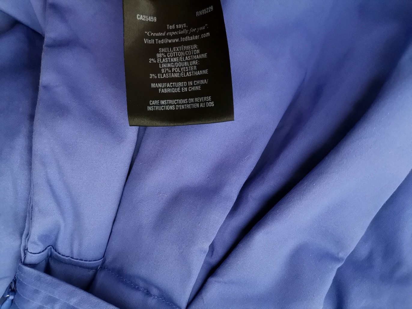 IMG_20230120_142007.jpg Ted Baker Rozmiar 2 (38) Kolor Niebieski Odkryte Ramiona Suknia Balowa Sukienka Wieczorowa Bezrękawnik Do Kolan Materiał Bawełna